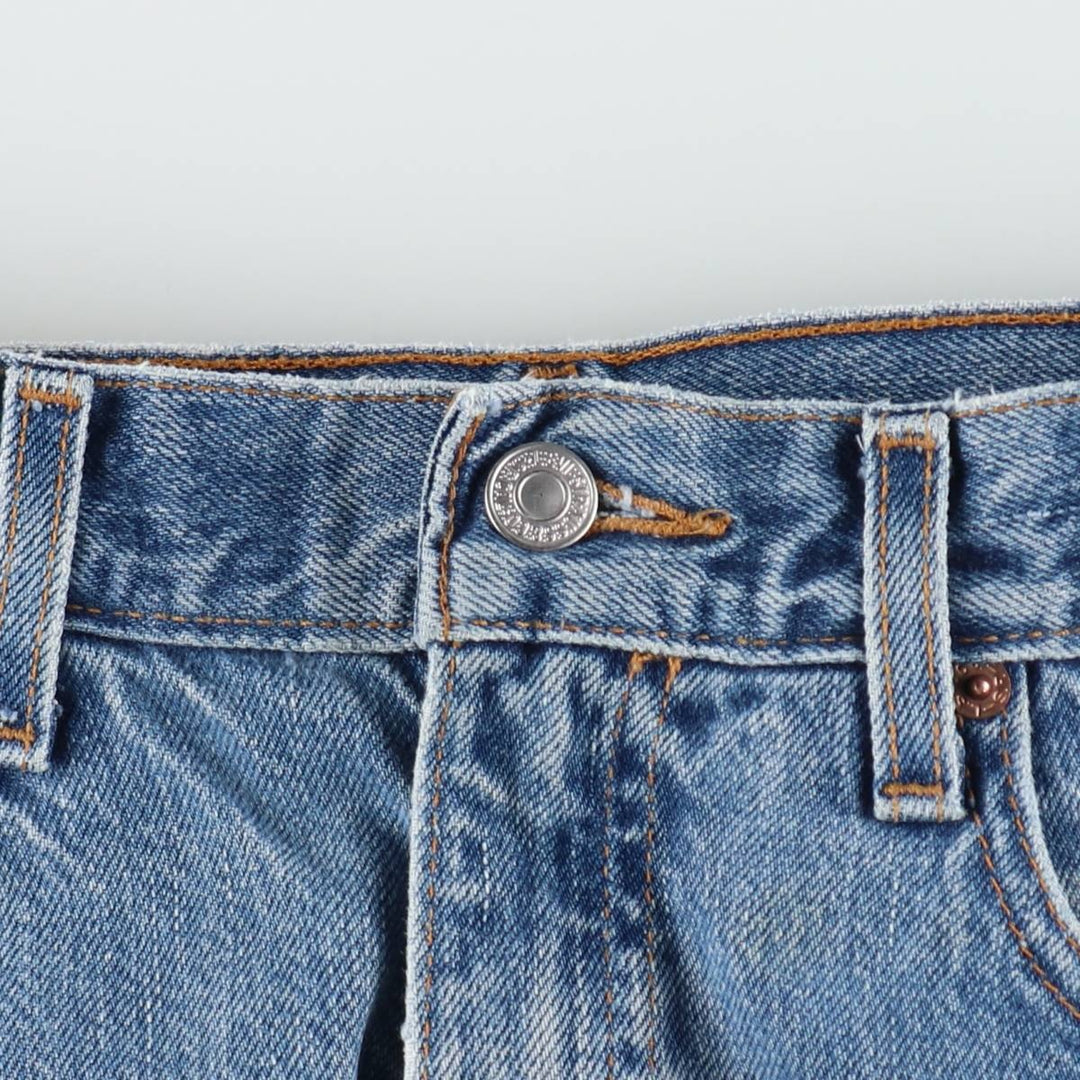 00'S Levi's 505 REGULAR FIT STRAIGHT LEG tapered denim pants for men, size w31 cotton blue type Vintage Second Hand