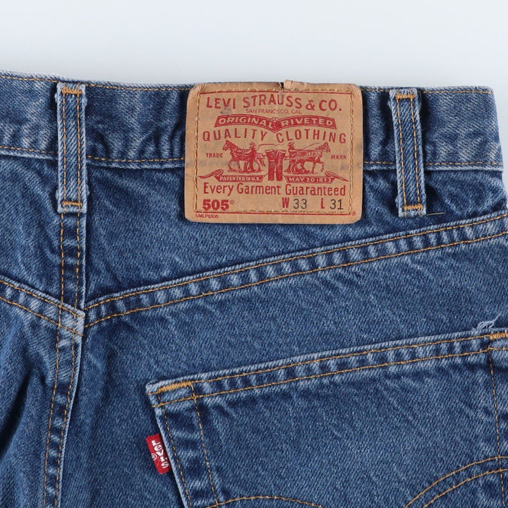 2000'S Levi's 505 Regular Fit Straight Leg Tapered Denim Pants, Made in Canada, Men's Size W32 cotton blue type Vintage Second Hand