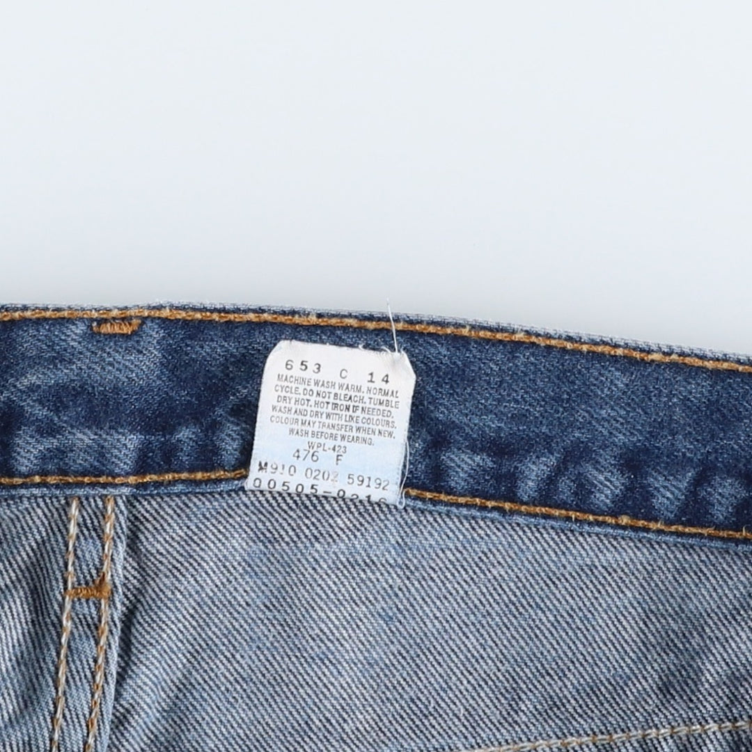 2000'S Levi's 505 Regular Fit Straight Leg Tapered Denim Pants, Made in Canada, Men's Size W32 cotton blue type Vintage Second Hand