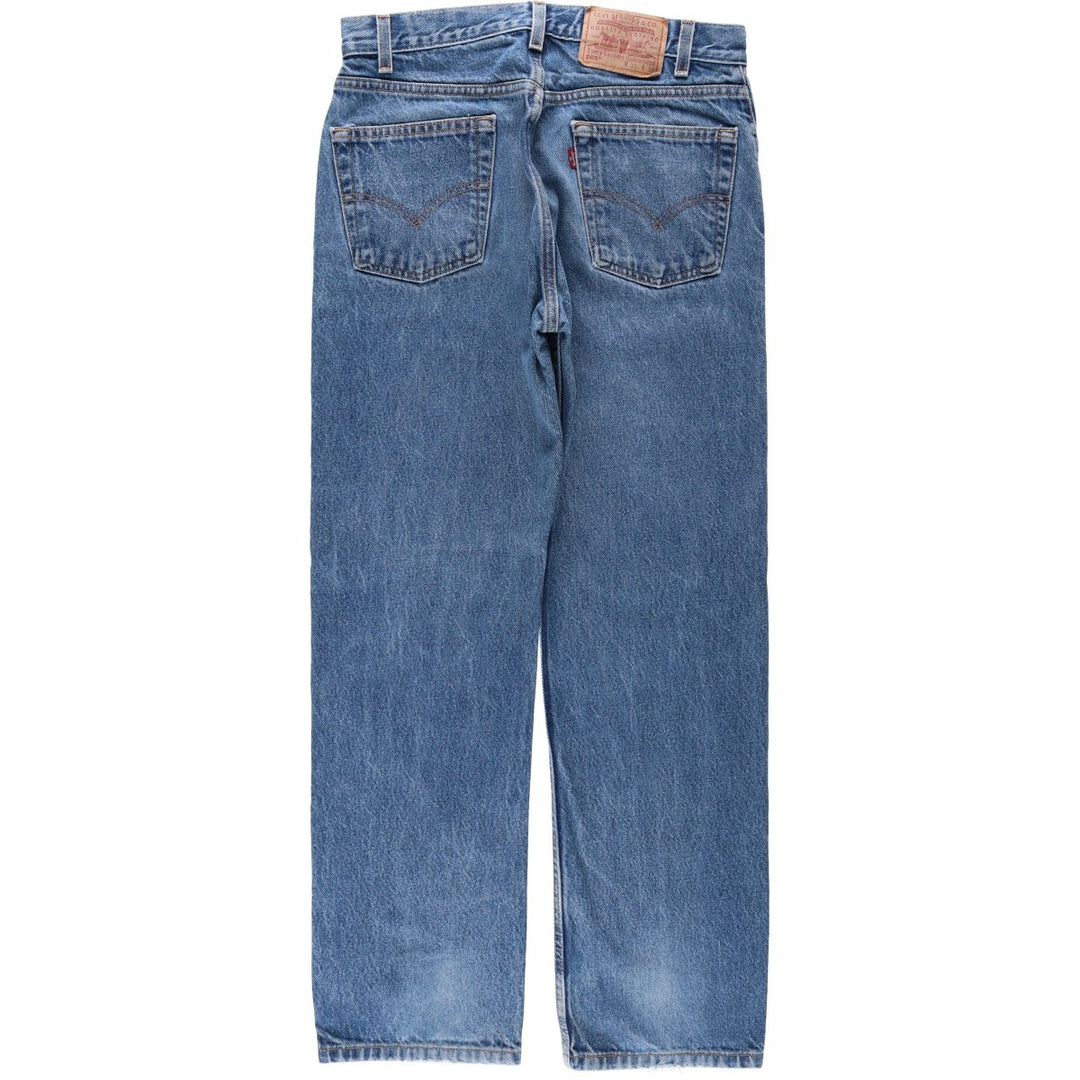 00'S Levi's 505 REGULAR FIT STRAIGHT LEG tapered denim pants for men, size w31 cotton blue type Vintage Second Hand