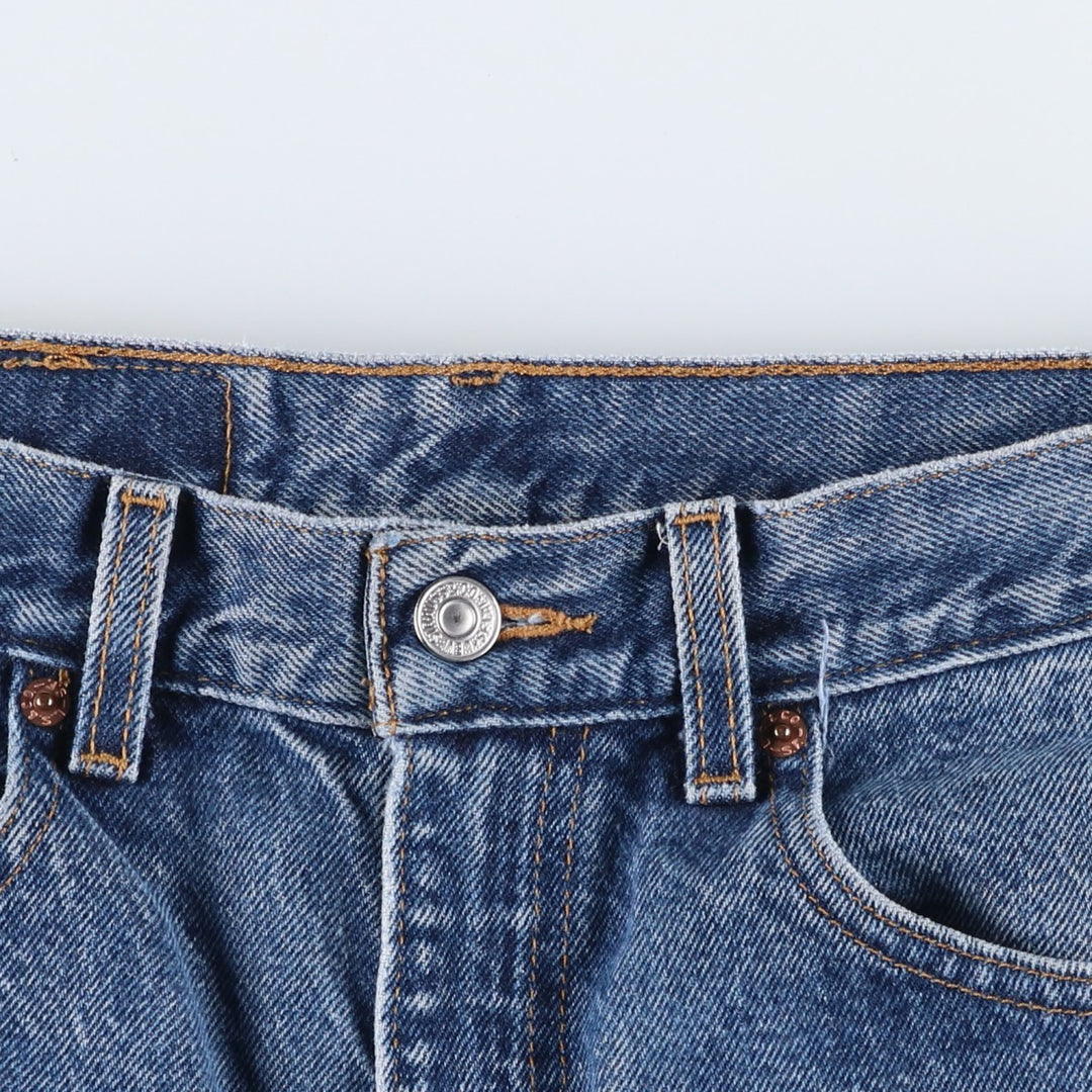 00'S Levi's 505 REGULAR FIT STRAIGHT LEG tapered denim pants for men, size w31 cotton blue type Vintage Second Hand
