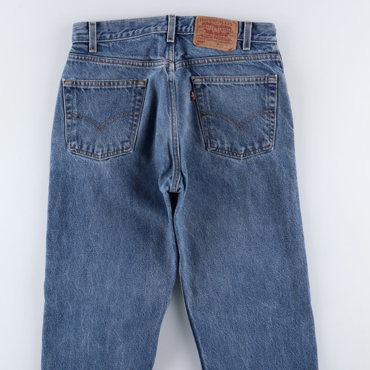 00'S Levi's 505 REGULAR FIT STRAIGHT LEG tapered denim pants for men, size w31 cotton blue type Vintage Second Hand