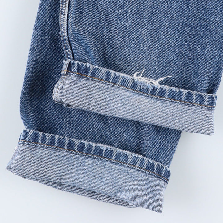 00'S Levi's 505 REGULAR FIT STRAIGHT LEG tapered denim pants for men, size w31 cotton blue type Vintage Second Hand