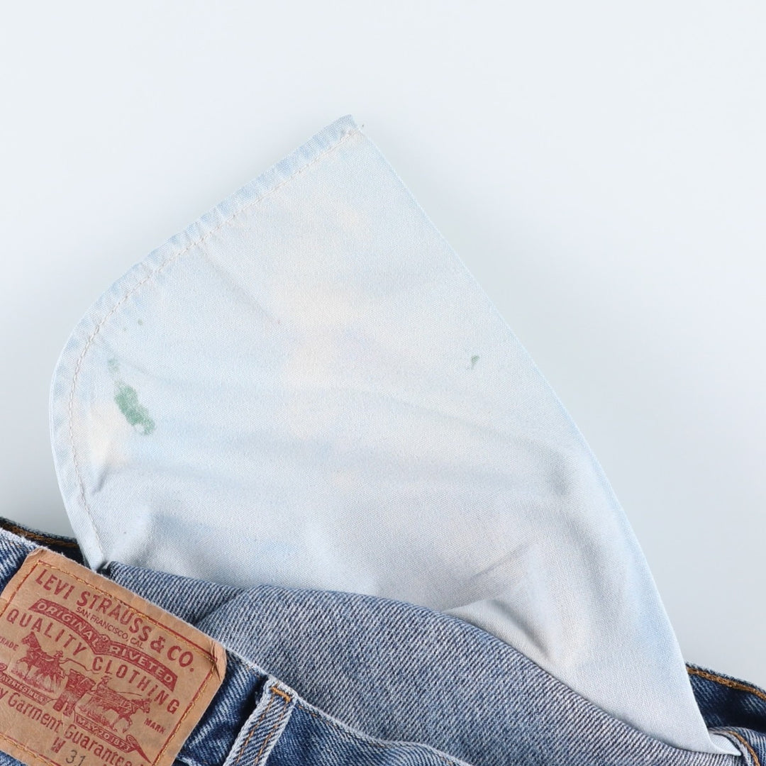 00'S Levi's 505 REGULAR FIT STRAIGHT LEG tapered denim pants for men, size w31 cotton blue type Vintage Second Hand