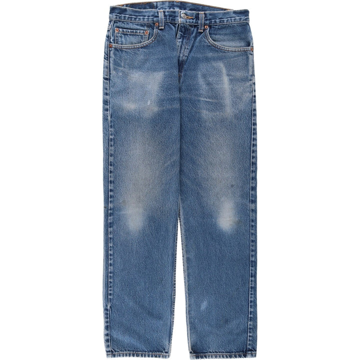 00'S Levi's 505 REGULAR FIT STRAIGHT LEG tapered denim pants for men, size w32 cotton blue type Vintage Second Hand