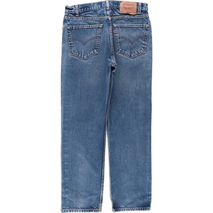 00'S Levi's 505 REGULAR FIT STRAIGHT LEG tapered denim pants for men, size w32 cotton blue type Vintage Second Hand