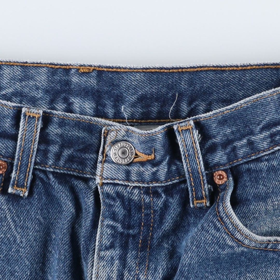 00'S Levi's 505 REGULAR FIT STRAIGHT LEG tapered denim pants for men, size w32 cotton blue type Vintage Second Hand