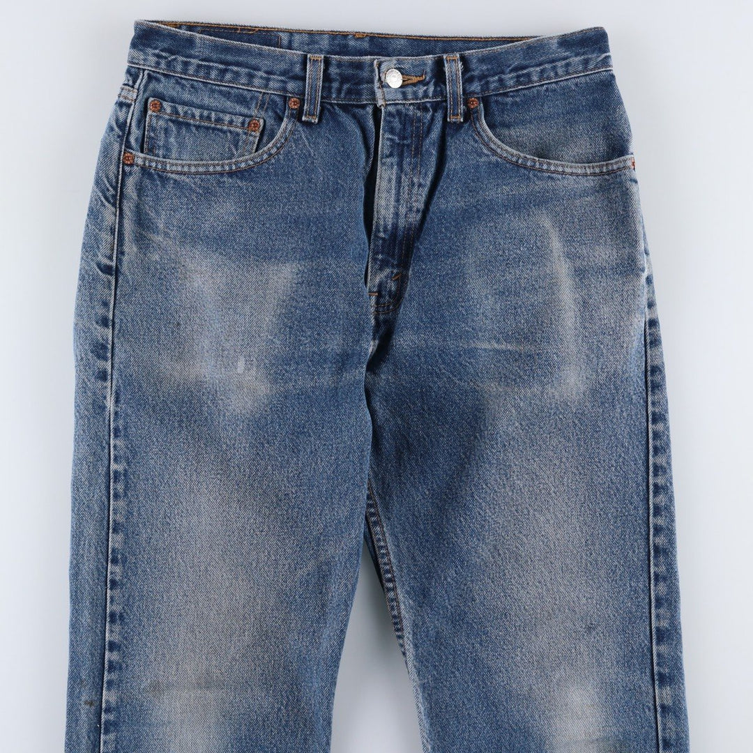 00'S Levi's 505 REGULAR FIT STRAIGHT LEG tapered denim pants for men, size w32 cotton blue type Vintage Second Hand