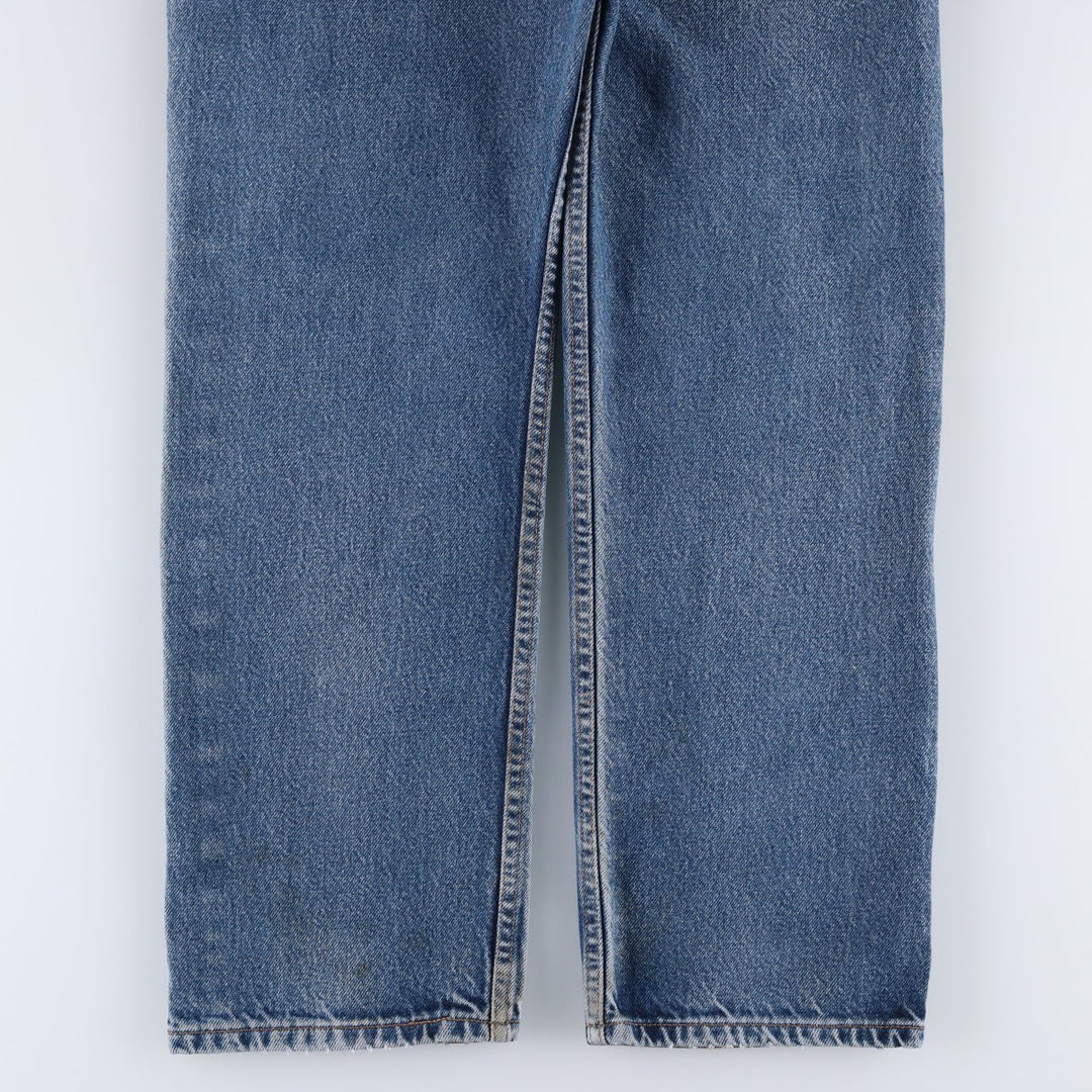 00'S Levi's 505 REGULAR FIT STRAIGHT LEG tapered denim pants for men, size w32 cotton blue type Vintage Second Hand