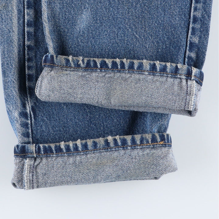 00'S Levi's 505 REGULAR FIT STRAIGHT LEG tapered denim pants for men, size w32 cotton blue type Vintage Second Hand