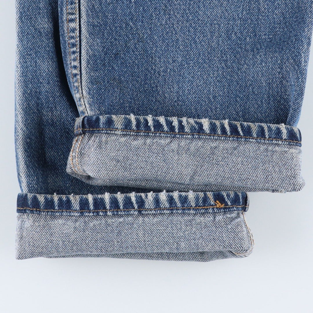 00'S Levi's 505 REGULAR FIT STRAIGHT LEG tapered denim pants for men, size w32 cotton blue type Vintage Second Hand