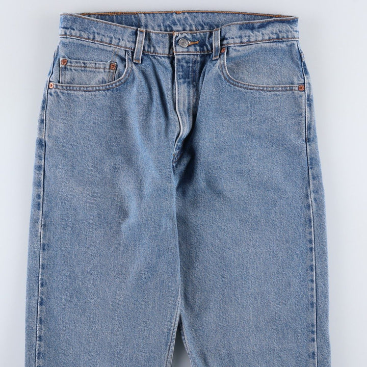 90'S Levi's 505 REGULAR FIT STRAIGHT LEG tapered denim pants for men, W32 equivalent, vintage cotton blue type Vintage Second Hand