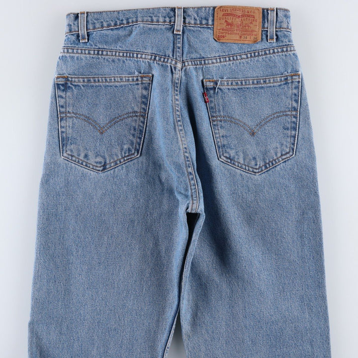 90'S Levi's 505 REGULAR FIT STRAIGHT LEG tapered denim pants for men, W32 equivalent, vintage cotton blue type Vintage Second Hand