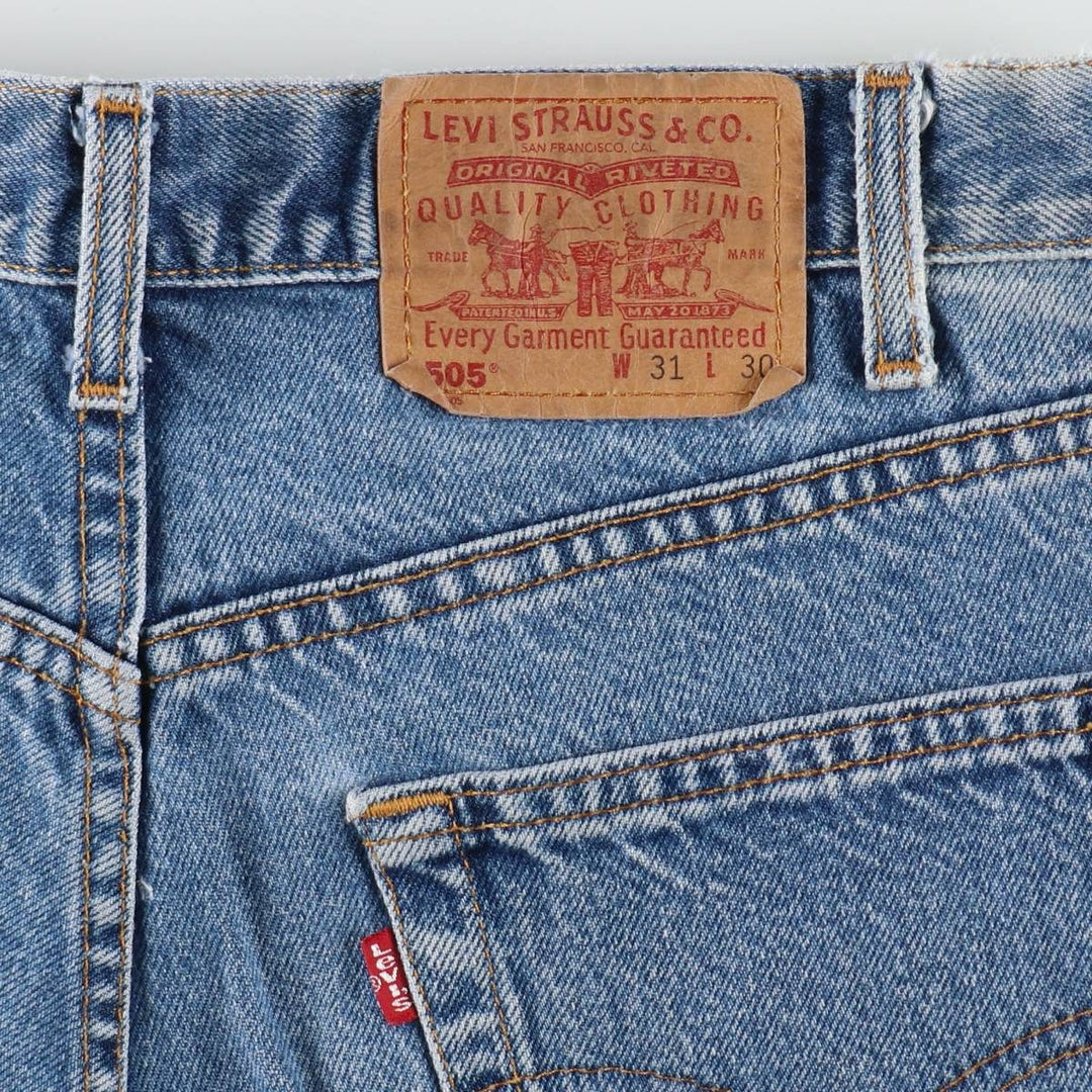 2000'S Levi's 505 Regular Fit Straight Leg Tapered Denim Pants, Made in Canada, Men's Size W31 (approx.) cotton blue type Vintage Second Hand