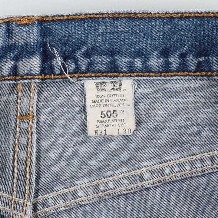 2000'S Levi's 505 Regular Fit Straight Leg Tapered Denim Pants, Made in Canada, Men's Size W31 (approx.) cotton blue type Vintage Second Hand