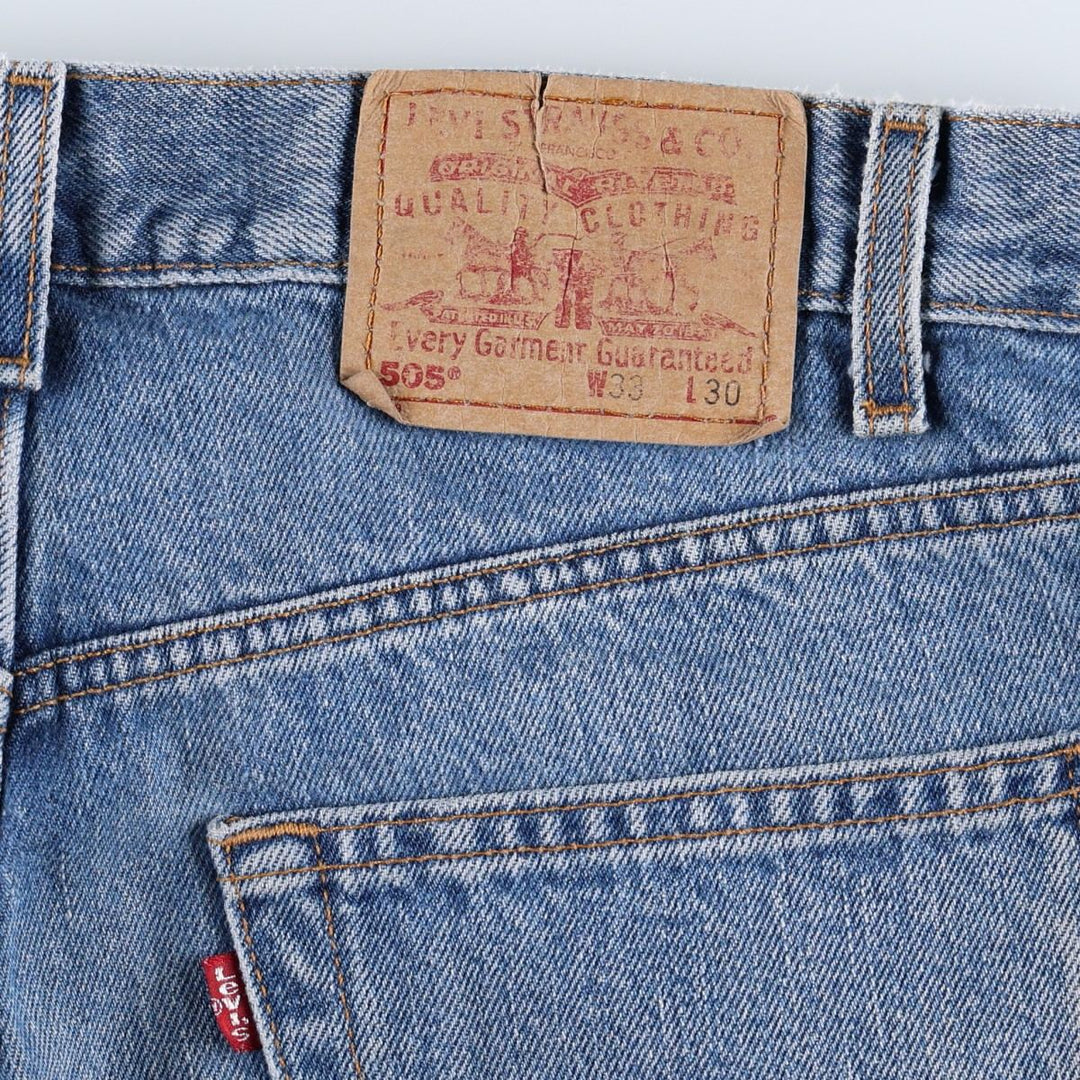 1980'S Levi's 505 Regular Fit Straight Leg Tapered Denim Pants, Men's Size W33 (approx.) unclear blue type Vintage Second Hand