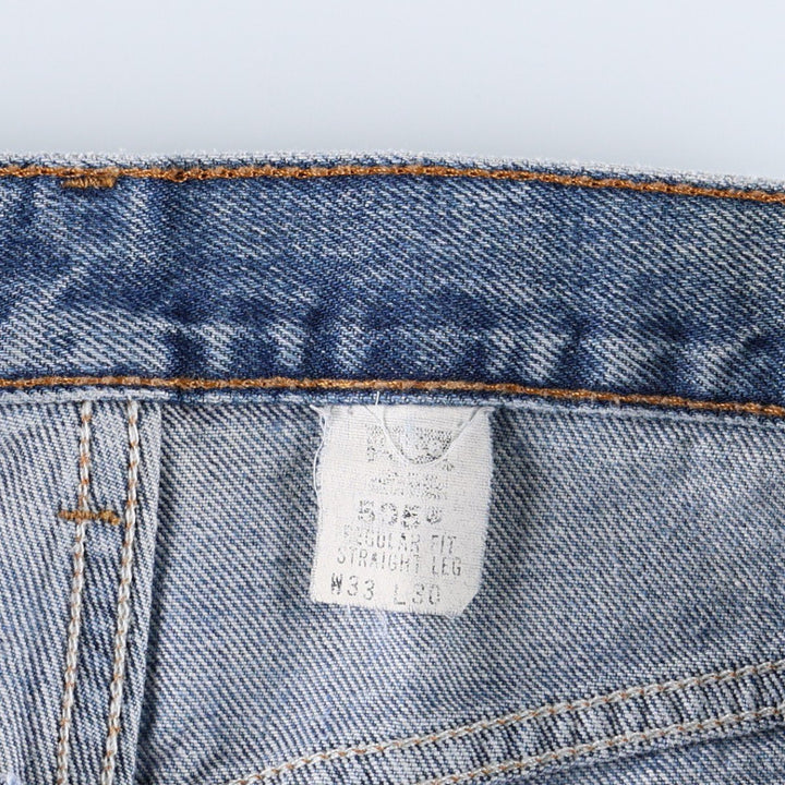 1980'S Levi's 505 Regular Fit Straight Leg Tapered Denim Pants, Men's Size W33 (approx.) unclear blue type Vintage Second Hand