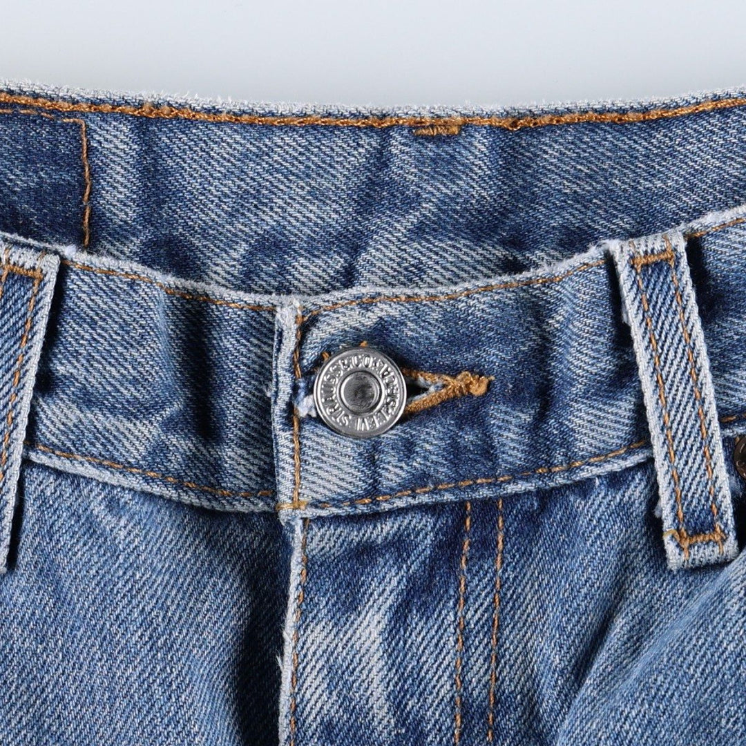 1980'S Levi's 505 Regular Fit Straight Leg Tapered Denim Pants, Men's Size W33 (approx.) unclear blue type Vintage Second Hand
