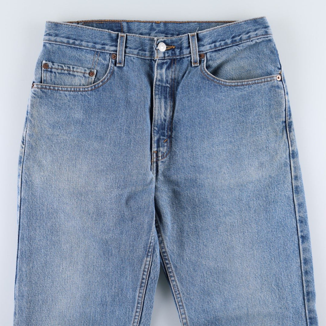 1980'S Levi's 505 Regular Fit Straight Leg Tapered Denim Pants, Men's Size W33 (approx.) unclear blue type Vintage Second Hand