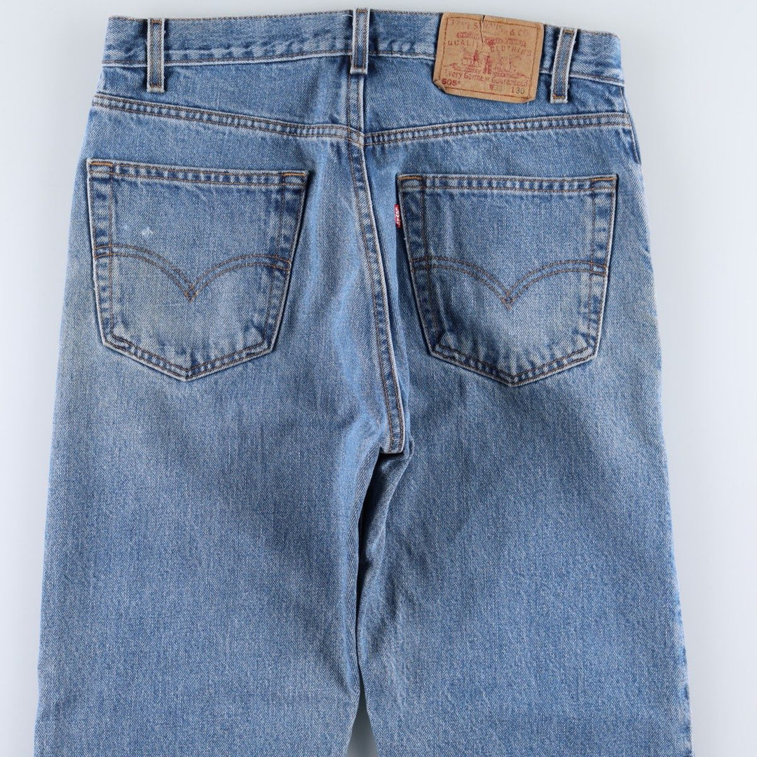 1980'S Levi's 505 Regular Fit Straight Leg Tapered Denim Pants, Men's Size W33 (approx.) unclear blue type Vintage Second Hand
