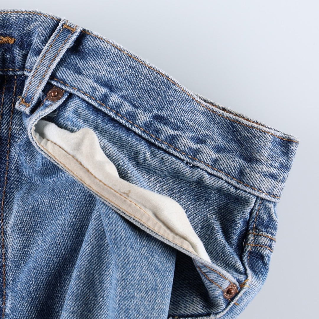 1980'S Levi's 505 Regular Fit Straight Leg Tapered Denim Pants, Men's Size W33 (approx.) unclear blue type Vintage Second Hand
