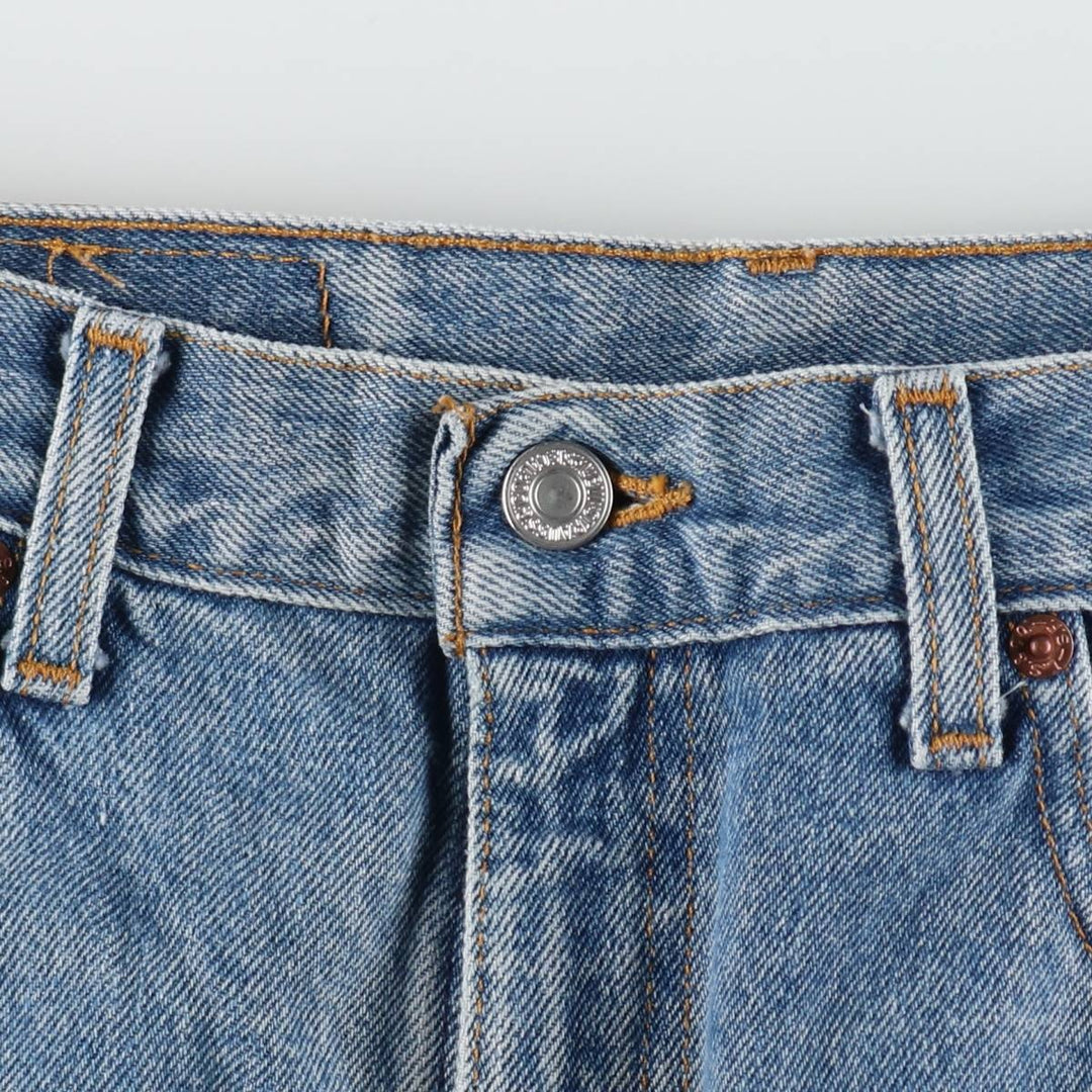 1990'S Levi's 505 Regular Fit Straight Leg Tapered Denim Pants, Made in Canada, Men's Size W33 (approx.), Vintage cotton blue type Vintage Second Hand
