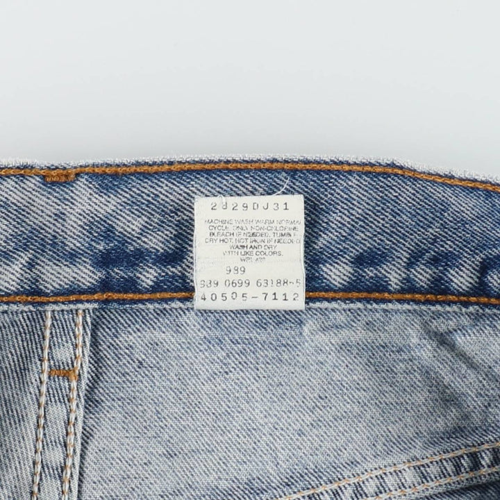 1990'S Levi's 40505-7112 Regular Fit Straight Leg Tapered Denim Pants, Women's Size L (equivalent to W28), Vintage cotton blue type Vintage Second Hand