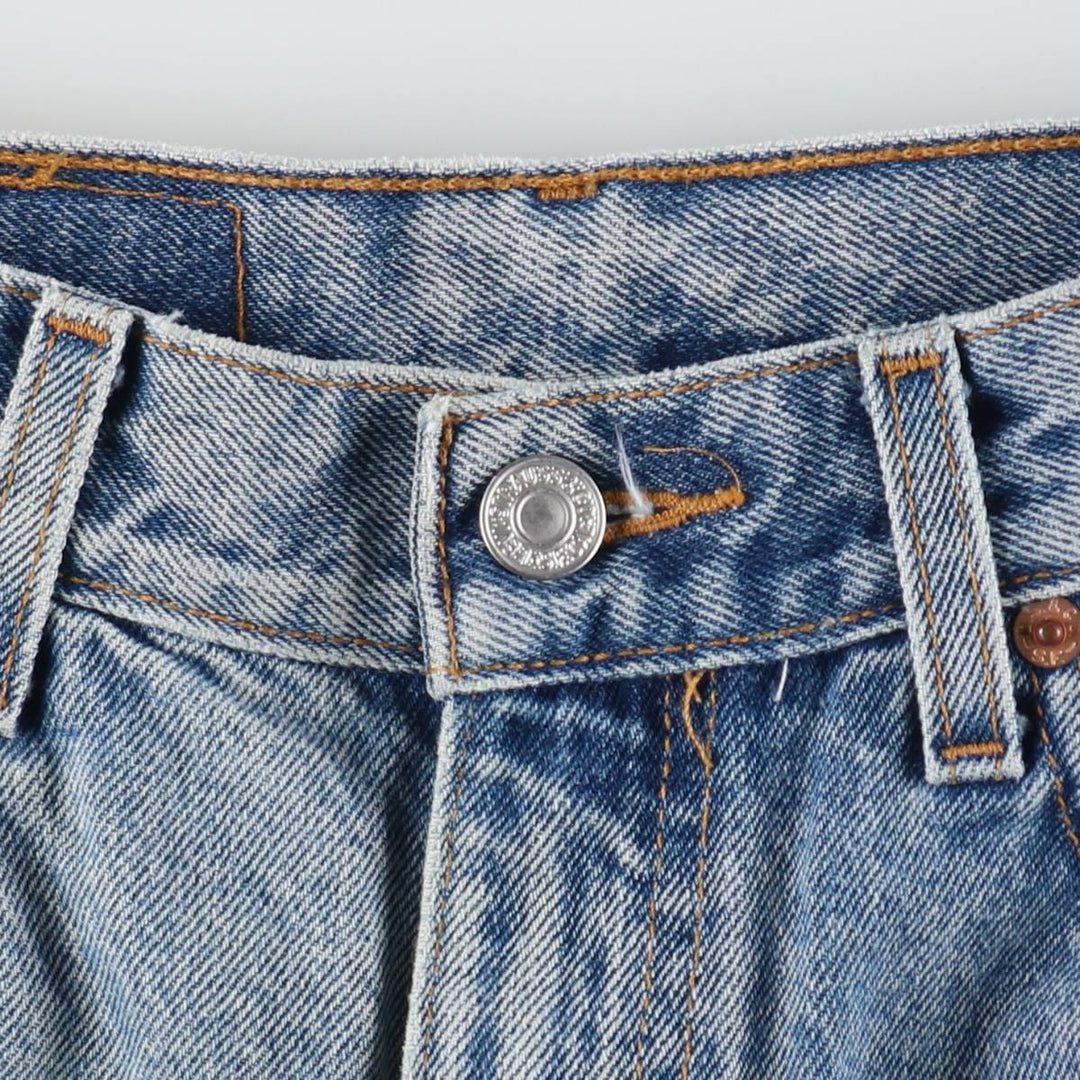 1990'S Levi's 40505-7112 Regular Fit Straight Leg Tapered Denim Pants, Women's Size L (equivalent to W28), Vintage cotton blue type Vintage Second Hand