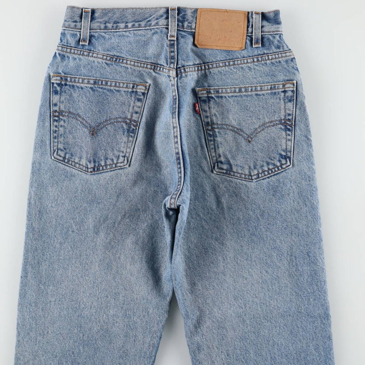 1990'S Levi's 40505-7112 Regular Fit Straight Leg Tapered Denim Pants, Women's Size L (equivalent to W28), Vintage cotton blue type Vintage Second Hand