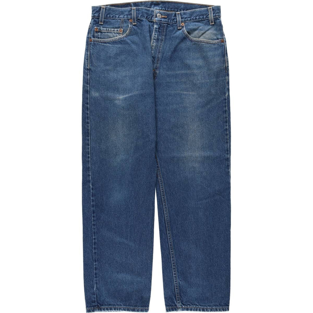 00'S Levi's 505 REGULAR FIT STRAIGHT LEG tapered denim pants for men, size w34 cotton blue type Vintage Second Hand