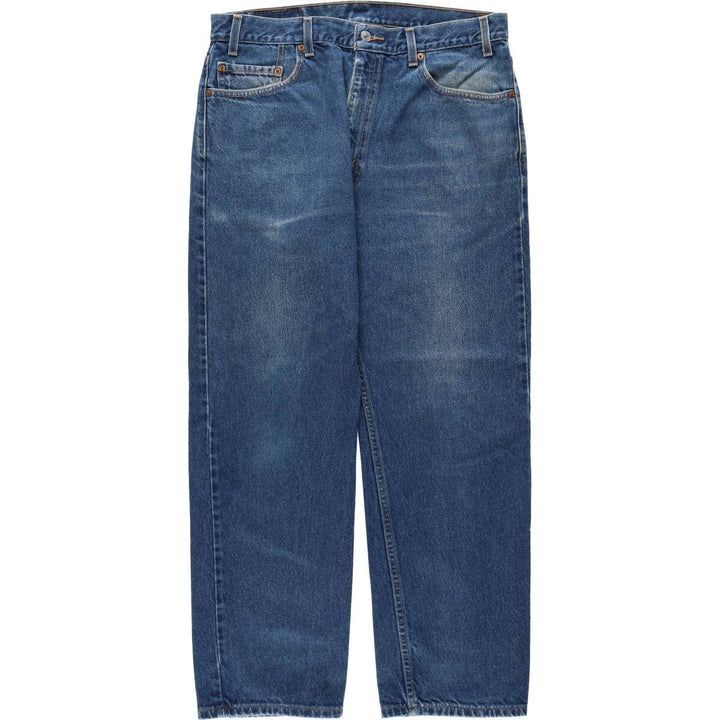 00'S Levi's 505 REGULAR FIT STRAIGHT LEG tapered denim pants for men, size w34 cotton blue type Vintage Second Hand