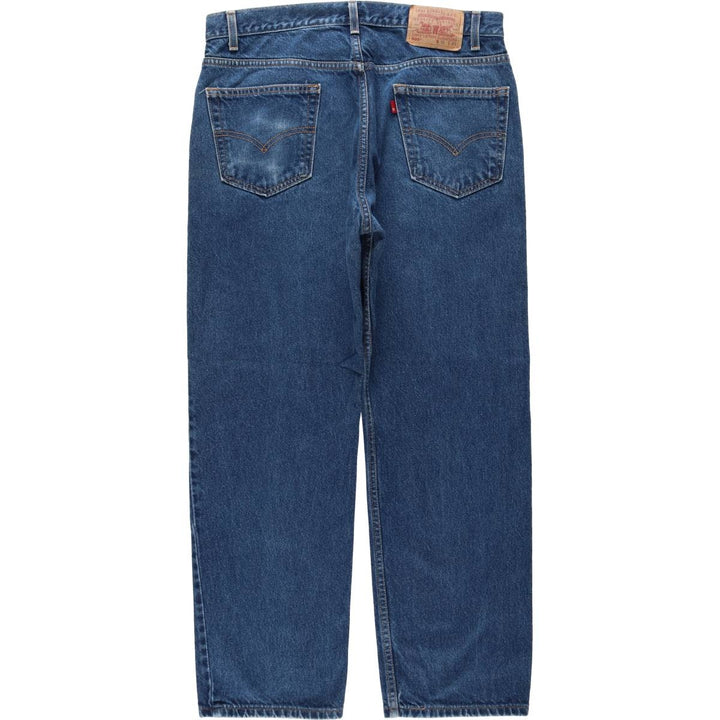 00'S Levi's 505 REGULAR FIT STRAIGHT LEG tapered denim pants for men, size w34 cotton blue type Vintage Second Hand