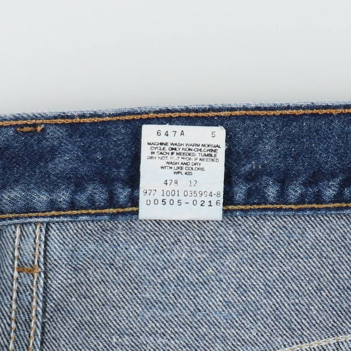 00'S Levi's 505 REGULAR FIT STRAIGHT LEG tapered denim pants for men, size w34 cotton blue type Vintage Second Hand