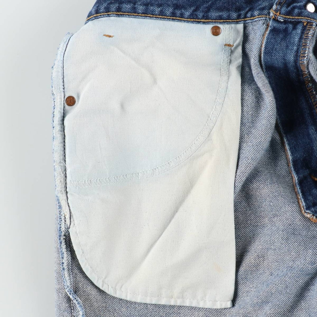 00'S Levi's 505 REGULAR FIT STRAIGHT LEG tapered denim pants for men, size w34 cotton blue type Vintage Second Hand