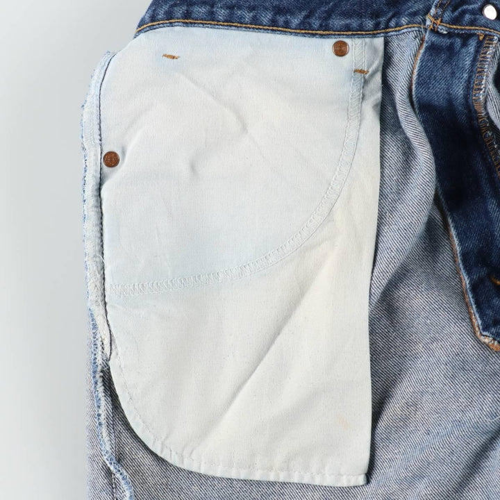 00'S Levi's 505 REGULAR FIT STRAIGHT LEG tapered denim pants for men, size w34 cotton blue type Vintage Second Hand