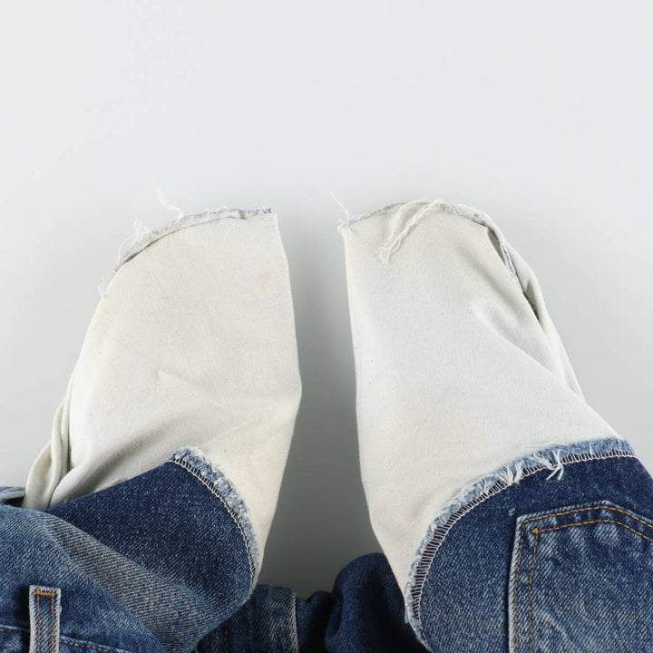 00'S Levi's 505 REGULAR FIT STRAIGHT LEG tapered denim pants for men, size w34 cotton blue type Vintage Second Hand