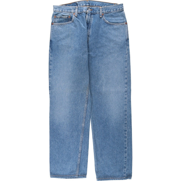 00'S Levi's 505 REGULAR FIT STRAIGHT LEG tapered denim pants for men, size w34 cotton blue type Vintage Second Hand