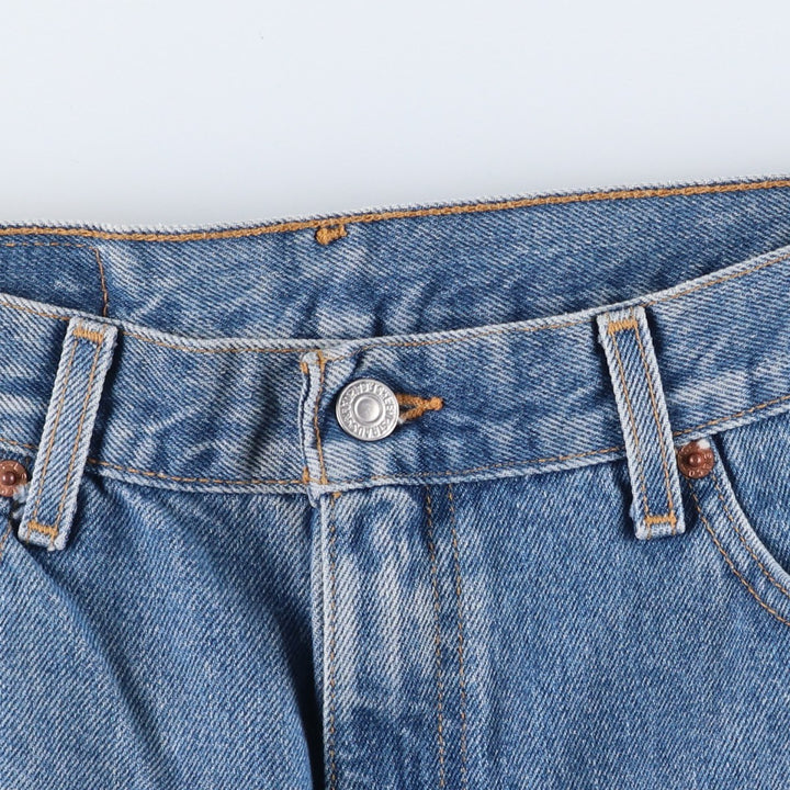00'S Levi's 505 REGULAR FIT STRAIGHT LEG tapered denim pants for men, size w34 cotton blue type Vintage Second Hand