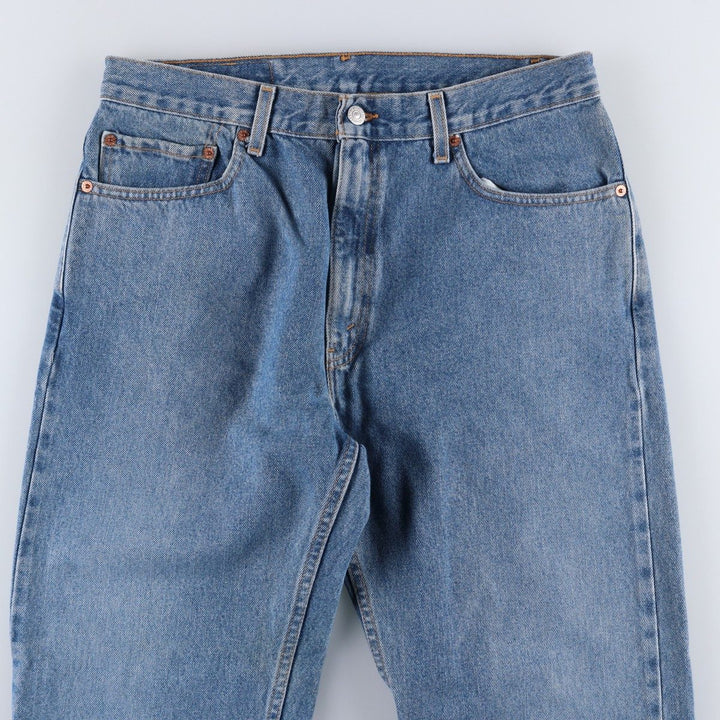 00'S Levi's 505 REGULAR FIT STRAIGHT LEG tapered denim pants for men, size w34 cotton blue type Vintage Second Hand