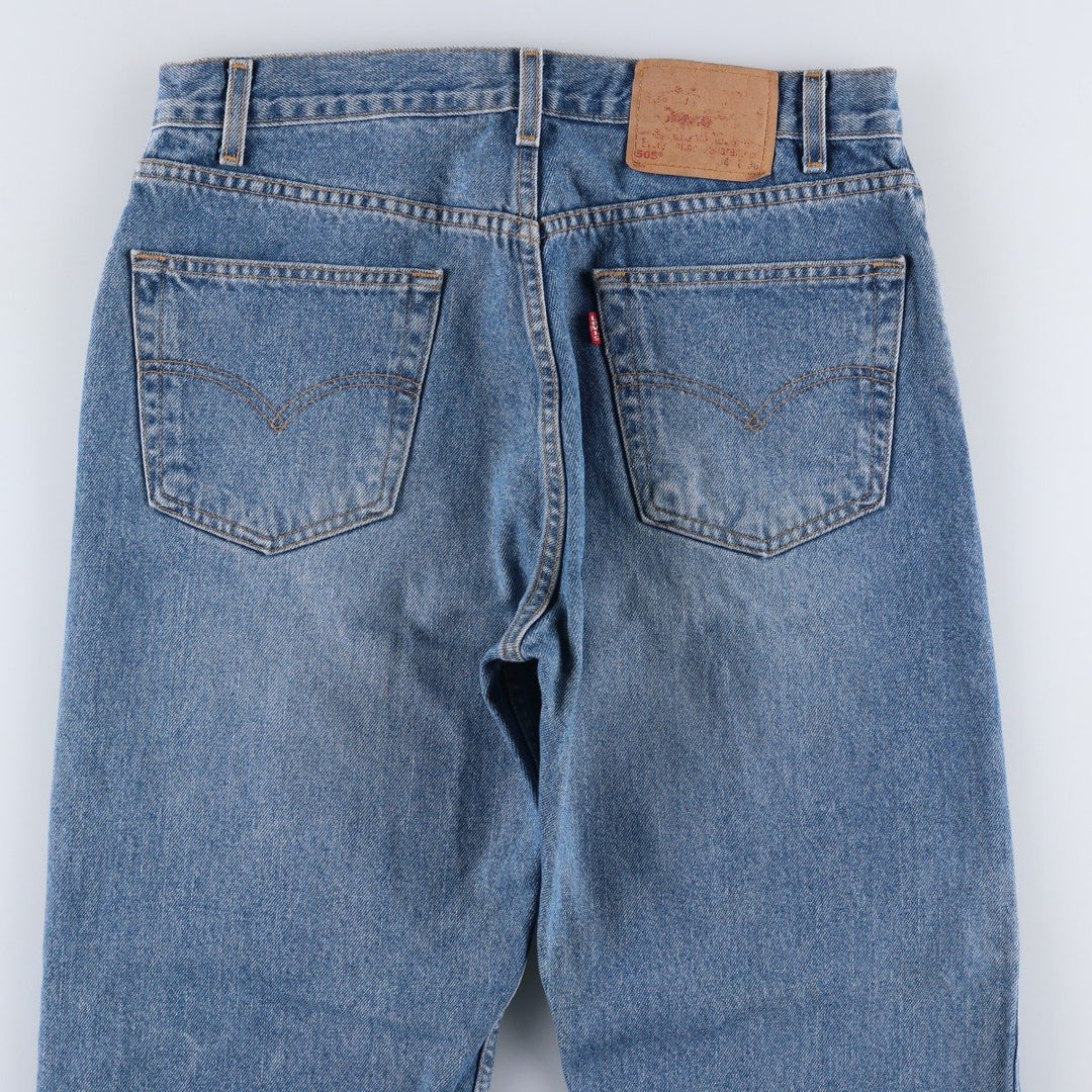 00'S Levi's 505 REGULAR FIT STRAIGHT LEG tapered denim pants for men, size w34 cotton blue type Vintage Second Hand