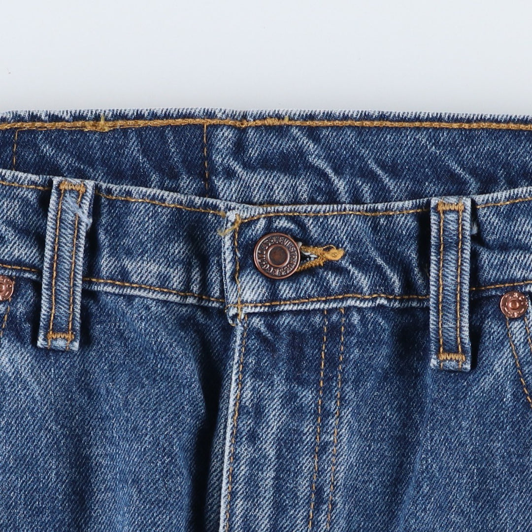 1990'S Levi's 505-0254 Original Fit Straight Leg Tapered Denim Pants, Made in Canada, Men's W35 (approx.), Vintage cotton blue type Vintage Second Hand