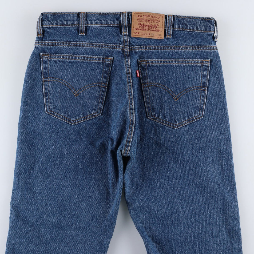 1990'S Levi's 505-0254 Original Fit Straight Leg Tapered Denim Pants, Made in Canada, Men's W35 (approx.), Vintage cotton blue type Vintage Second Hand