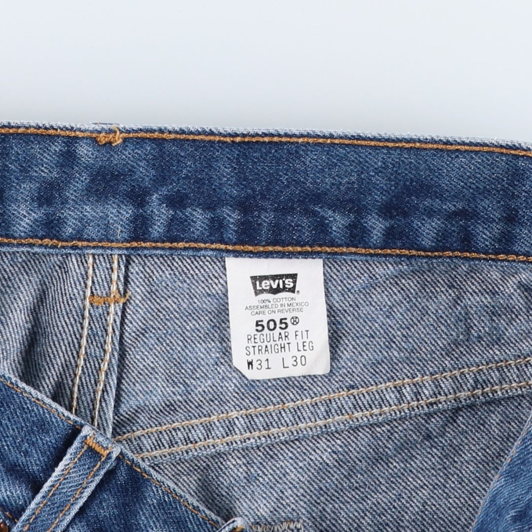 00'S Levi's 505 REGULAR FIT STRAIGHT LEG tapered denim pants for men, W30 equivalent cotton blue type Vintage Second Hand