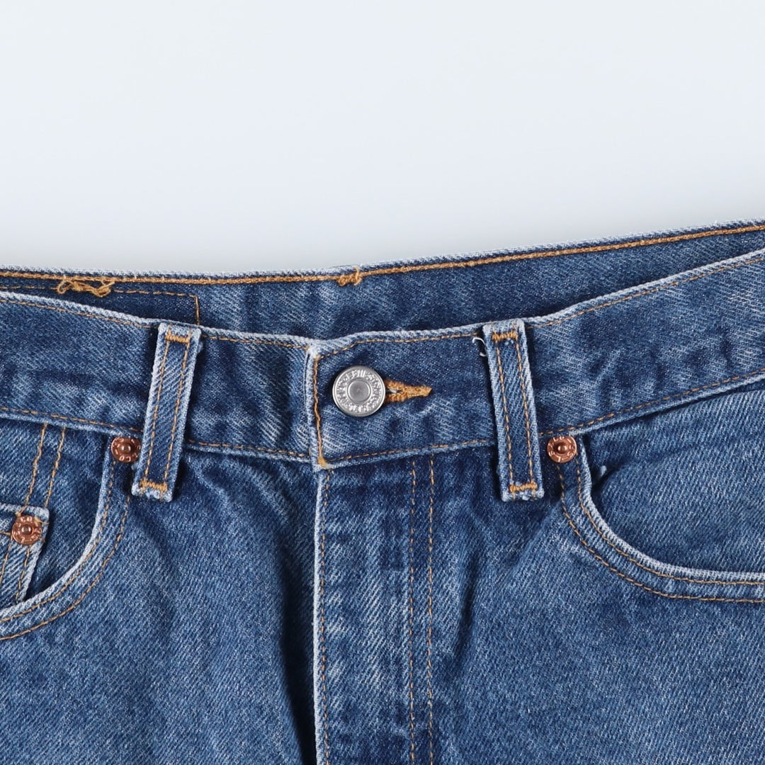 00'S Levi's 505 REGULAR FIT STRAIGHT LEG tapered denim pants for men, W30 equivalent cotton blue type Vintage Second Hand