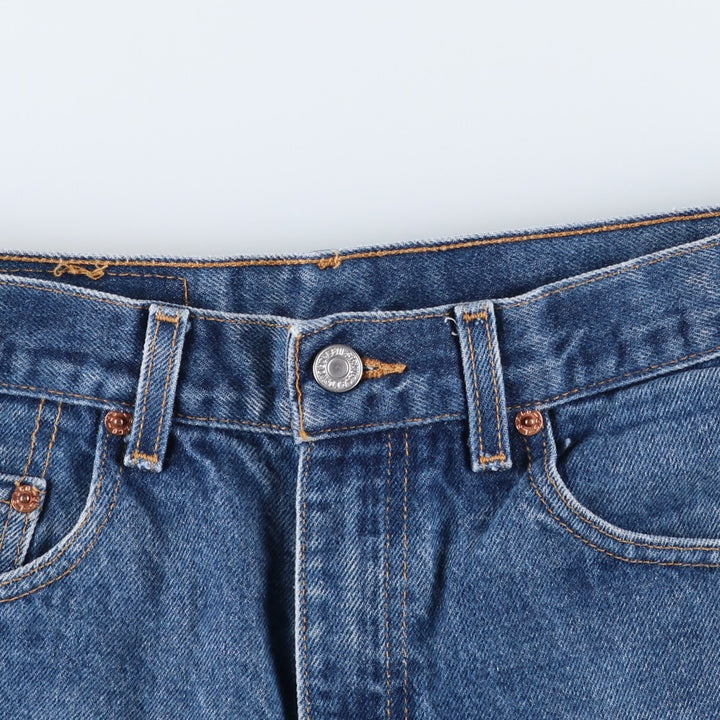 00'S Levi's 505 REGULAR FIT STRAIGHT LEG tapered denim pants for men, W30 equivalent cotton blue type Vintage Second Hand