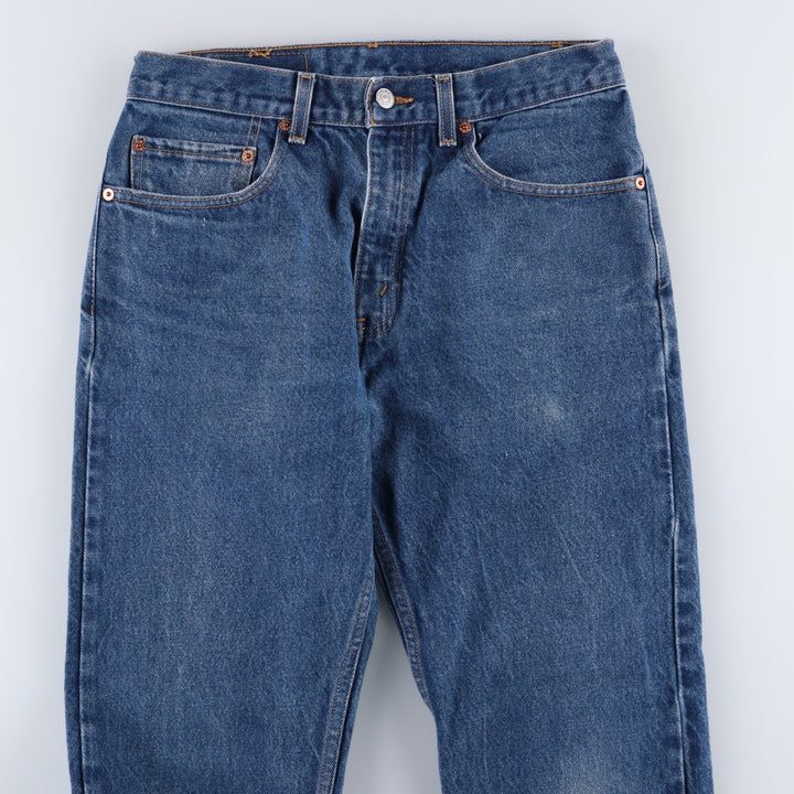 00'S Levi's 505 REGULAR FIT STRAIGHT LEG tapered denim pants for men, W30 equivalent cotton blue type Vintage Second Hand