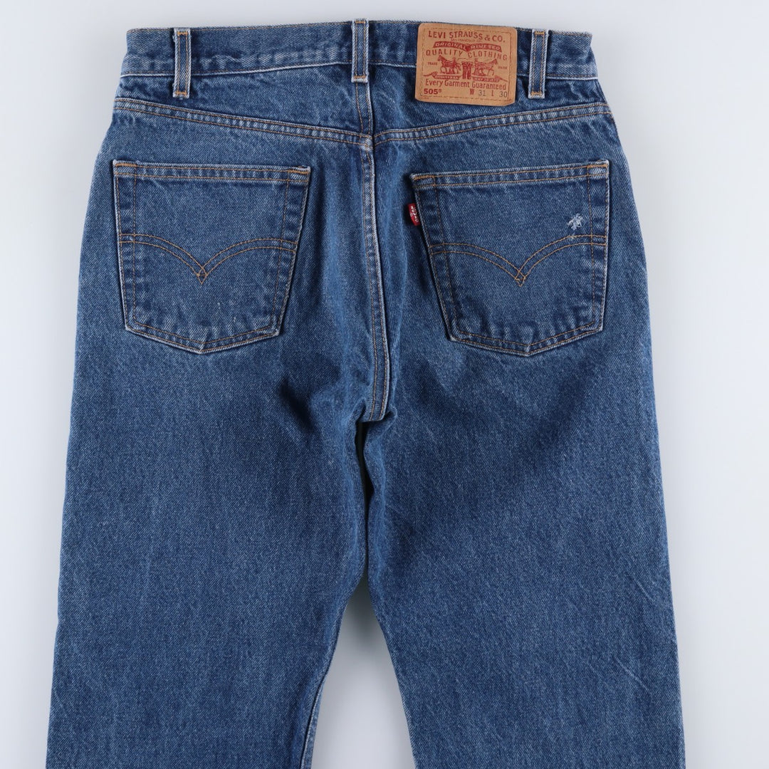 00'S Levi's 505 REGULAR FIT STRAIGHT LEG tapered denim pants for men, W30 equivalent cotton blue type Vintage Second Hand