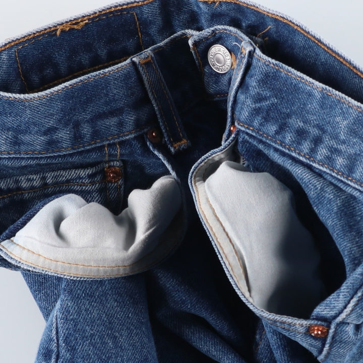 00'S Levi's 505 REGULAR FIT STRAIGHT LEG tapered denim pants for men, W30 equivalent cotton blue type Vintage Second Hand