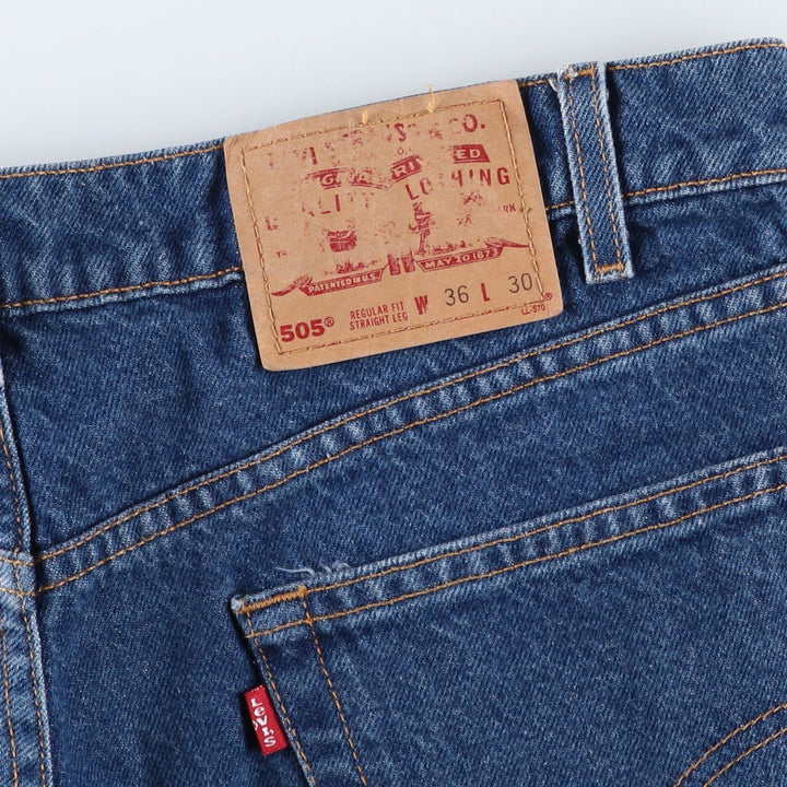 1990'S Levi's 505-0216 Regular Fit Straight Leg Tapered Denim Pants, Men's Size W35 (approx.), Vintage cotton blue type Vintage Second Hand