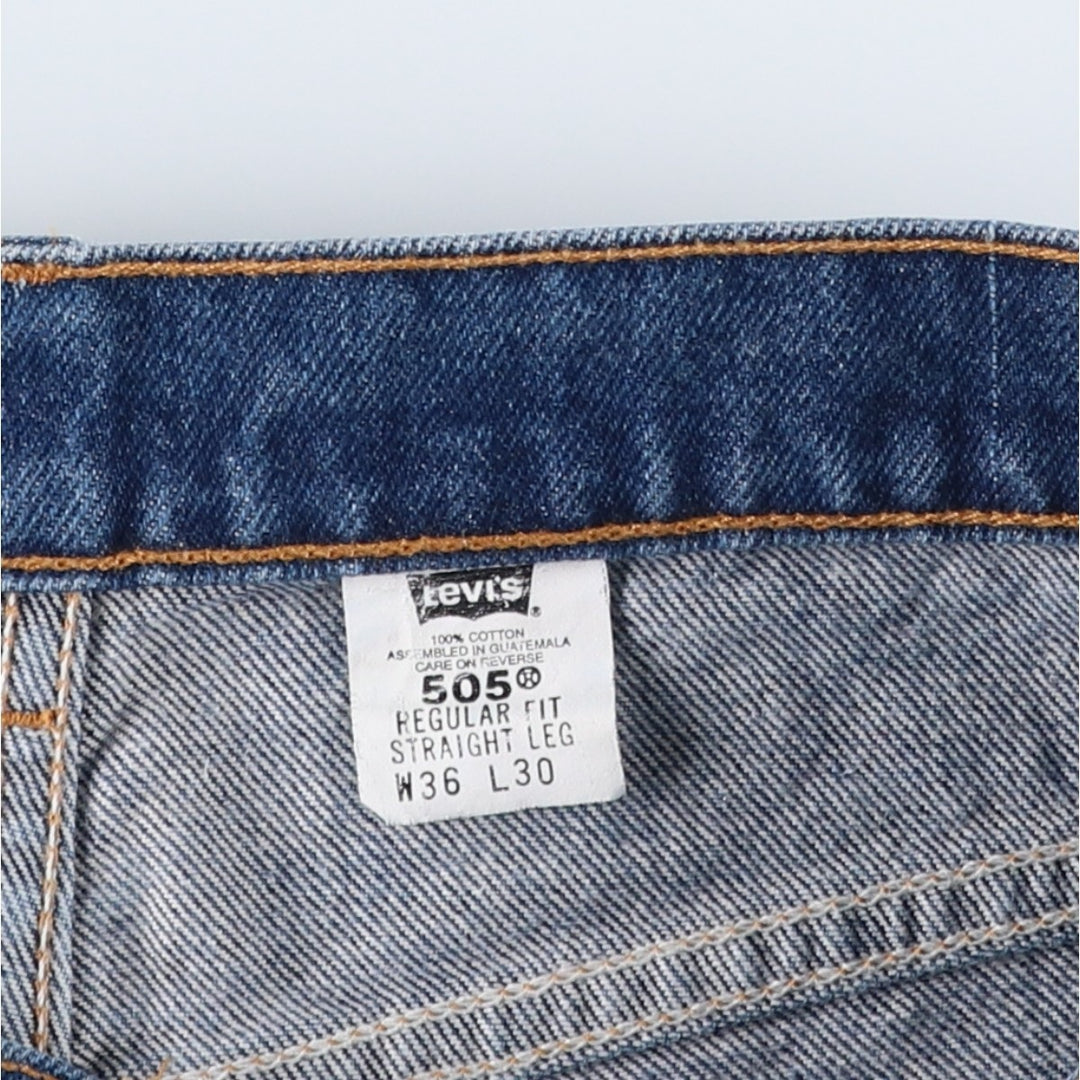 1990'S Levi's 505-0216 Regular Fit Straight Leg Tapered Denim Pants, Men's Size W35 (approx.), Vintage cotton blue type Vintage Second Hand